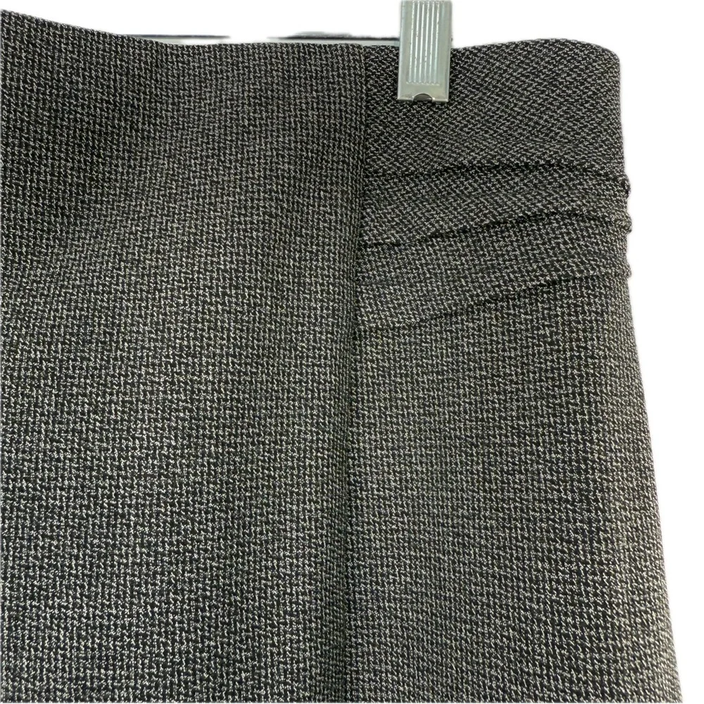 Express Textured Black/White Hip Pleat Detail Pencil Skirt 22